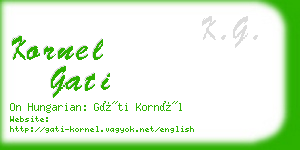 kornel gati business card